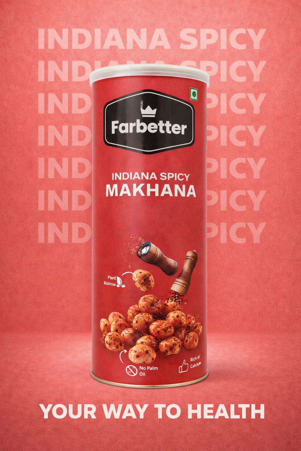 FARBETTER Indiana Spicy Roasted and Cream & Onion Flavored Makhana Combo Pack – Crunchy, Roasted, Healthy Snack Duo