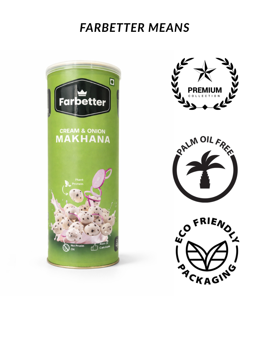 FARBETTER Cream & Onion Roasted and Flavored Makhana