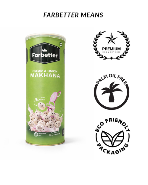 FARBETTER Cream & Onion Roasted and Flavored Makhana